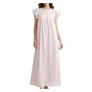 Vintage Givenchy Intimite Paris Pink Lace Empire Waist 70s Nightgown Bridgerton